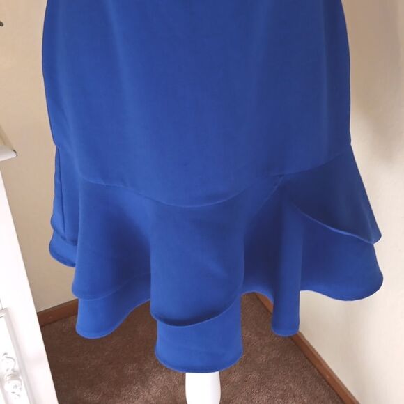 Eliza J Royal Blue Dress. Tiered Hem. Tango. - Picture 4 of 13